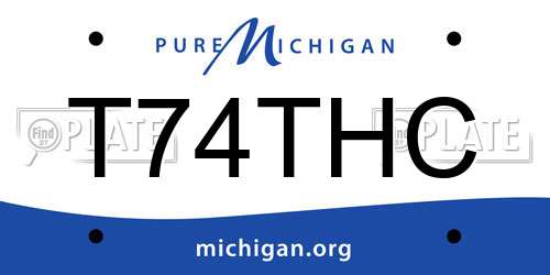 T74THC Michigan License Plate