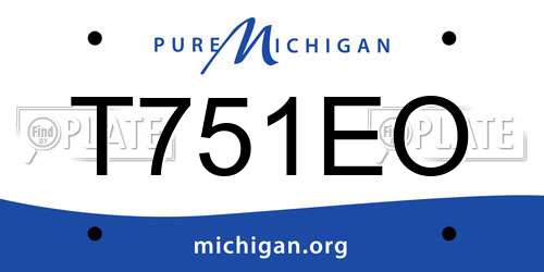 T751EO Michigan License Plate