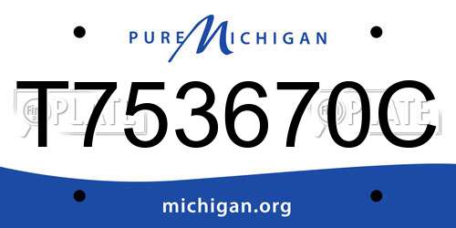 T753670C Michigan License Plate