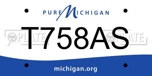 T758AS Michigan License Plate