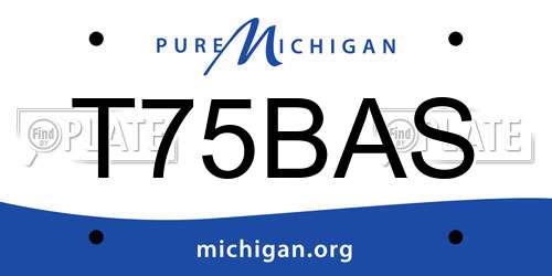 T75BAS Michigan License Plate