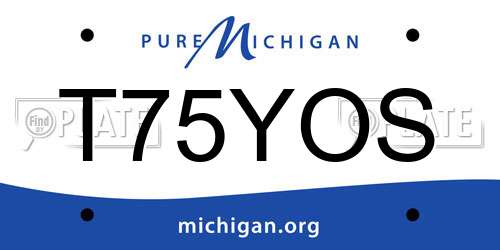 T75YOS Michigan License Plate