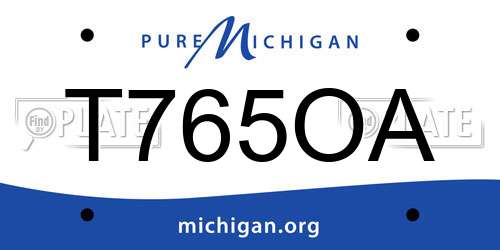 T765OA Michigan License Plate