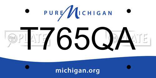 T765QA Michigan License Plate