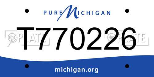 T770226 Michigan License Plate