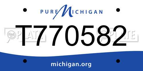 T770582 Michigan License Plate