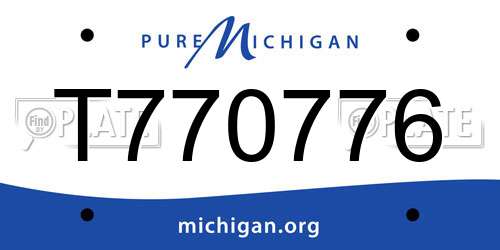 T770776 Michigan License Plate