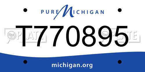 T770895 Michigan License Plate