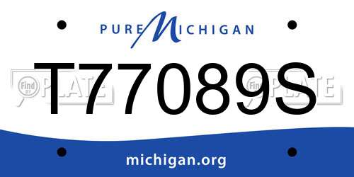 T77089S Michigan License Plate