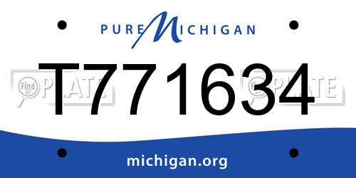 T771634 Michigan License Plate