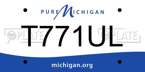 T771UL Michigan License Plate