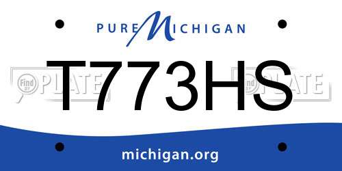 T773HS Michigan License Plate