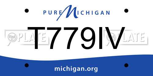 T779IV Michigan License Plate