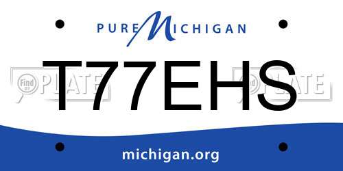 T77EHS Michigan License Plate