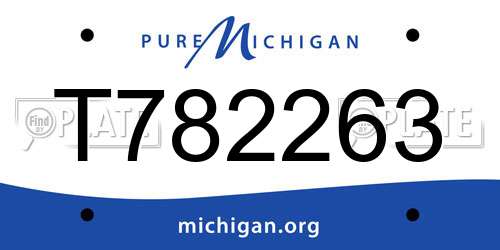 T782263 Michigan License Plate