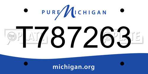 T787263 Michigan License Plate