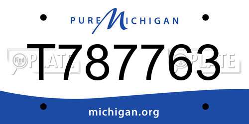 T787763 Michigan License Plate