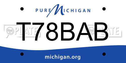 T78BAB Michigan License Plate