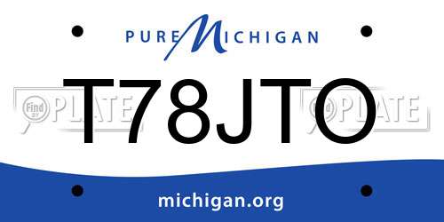 T78JTO Michigan License Plate
