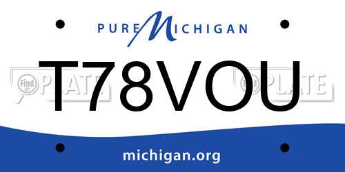 T78VOU Michigan License Plate