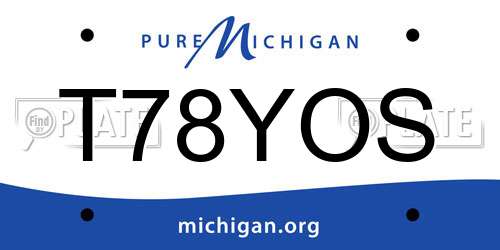 T78YOS Michigan License Plate