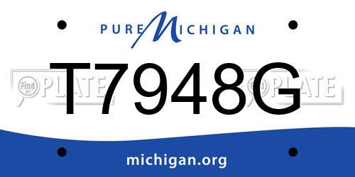 T7948G Michigan License Plate