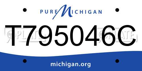 T795046C Michigan License Plate