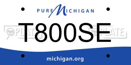 T800SE Michigan License Plate