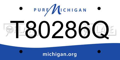 T80286Q Michigan License Plate