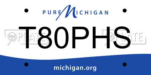 T80PHS Michigan License Plate