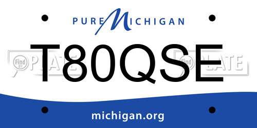 T80QSE Michigan License Plate