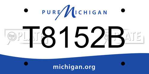 T8152B Michigan License Plate