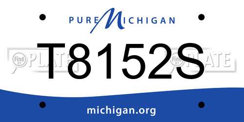T8152S Michigan License Plate