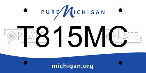 T815MC Michigan License Plate