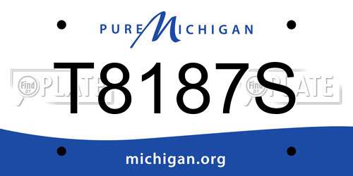 T8187S Michigan License Plate
