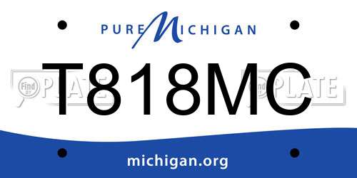 T818MC Michigan License Plate