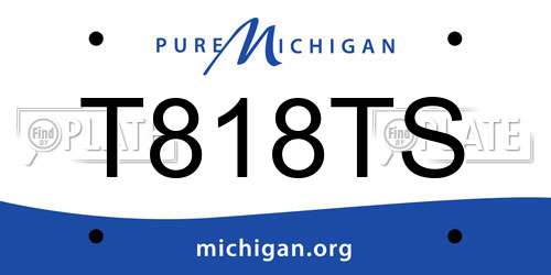 T818TS Michigan License Plate