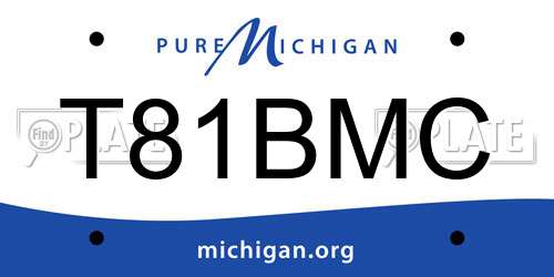 T81BMC Michigan License Plate