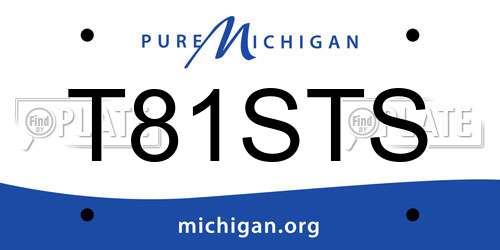 T81STS Michigan License Plate