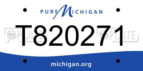 T820271 Michigan License Plate