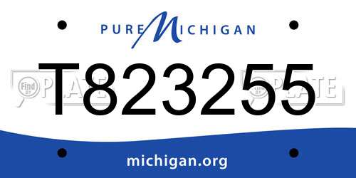 T823255 Michigan License Plate