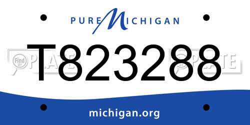 T823288 Michigan License Plate