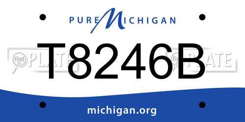 T8246B Michigan License Plate