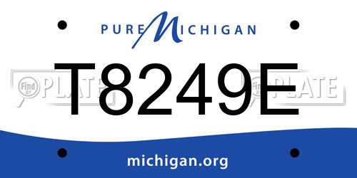 T8249E Michigan License Plate