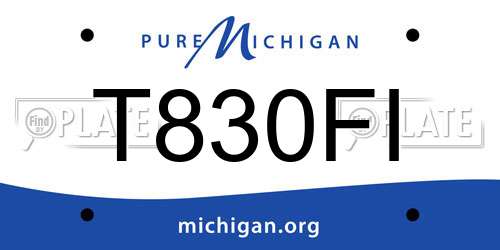 T830FI Michigan License Plate