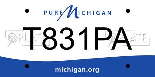 T831PA Michigan License Plate