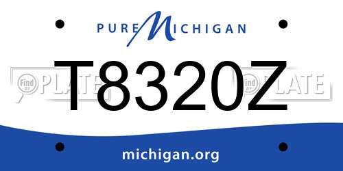 T8320Z Michigan License Plate