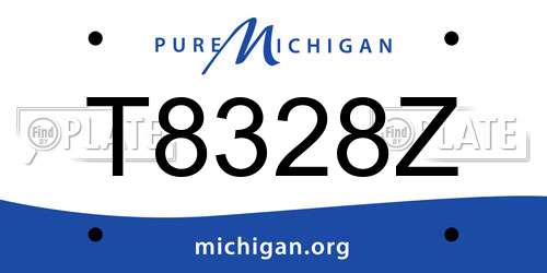 T8328Z Michigan License Plate