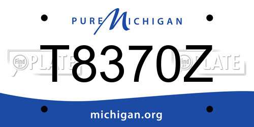 T8370Z Michigan License Plate