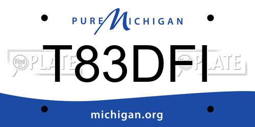 T83DFI Michigan License Plate